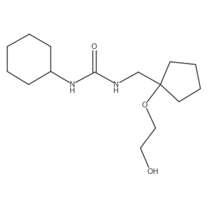 1-Cyclohexyl-3-((1-(2-hydroxyethoxy)cyclopentyl)methyl)urea结构式