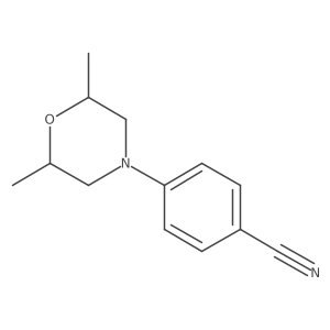 4-(cis-2,6-Dimethylmorpholino)benzonitrile结构式