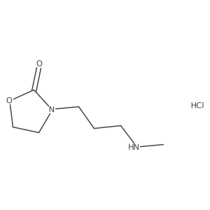 3-[3-(Methylamino)propyl]-1,3-oxazolidin-2-one;hydrochloride结构式