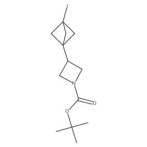 1-Boc-3-(3-iodobicyclo[1.1.1]pentan-1-yl)azetidine结构式