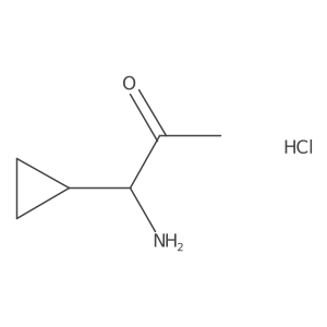 1-Amino-1-cyclopropylpropan-2-one;hydrochloride结构式