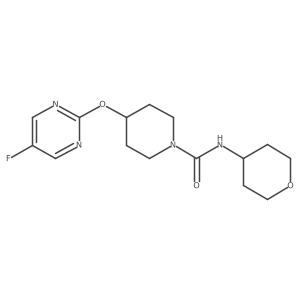 4-[(5-fluoropyrimidin-2-yl)oxy]-N-(oxan-4-yl)piperidine-1-carboxamide结构式