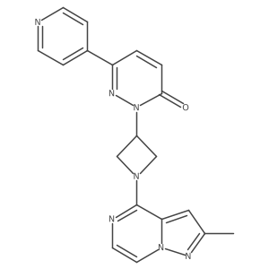2-[1-(2-Methylpyrazolo[1,5-a]pyrazin-4-yl)azetidin-3-yl]-6-pyridin-4-ylpyridazin-3-one结构式
