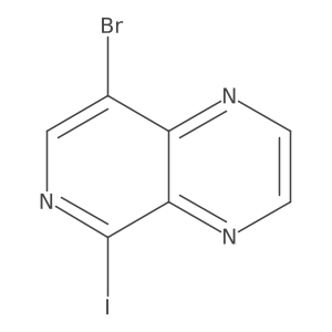 8-Bromo-5-iodopyrido[3,4-B]pyrazine结构式
