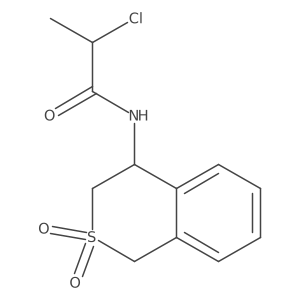 2-Chloro-N-(2,2-dioxidoisothiochroman-4-yl)propanamide结构式