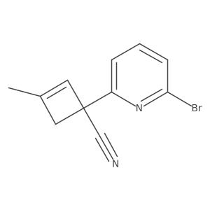 1-(6-Bromopyridin-2-yl)-3-methylcyclobut-2-ene-1-carbonitrile结构式
