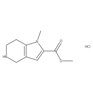 Methyl 1-methyl-4,5,6,7-tetrahydropyrrolo[3,2-c]pyridine-2-carboxylate;hydrochloride Structure