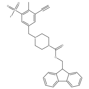 (9H-fluoren-9-yl)methyl 4-{[3-ethynyl-5-(fluorosulfonyl)-4-methylphenyl]methyl}piperazine-1-carboxylate结构式