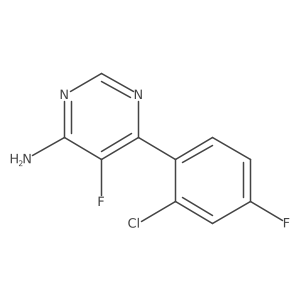 6-(2-Chloro-4-fluorophenyl)-5-fluoropyrimidin-4-amine Structure