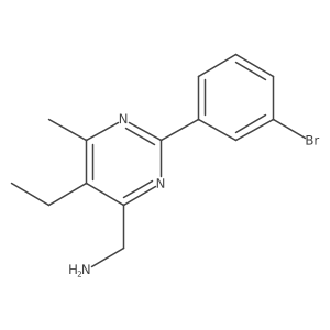 1-[2-(3-Bromophenyl)-5-ethyl-6-methylpyrimidin-4-yl]methanamine结构式
