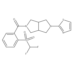 2-[5-(2-Difluoromethanesulfonylbenzoyl)-octahydropyrrolo[3,4-c]pyrrol-2-yl]-1,3-thiazole结构式