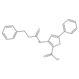 3-{[(Benzyloxy)carbonyl]amino}-5-phenylfuran-2-carboxylic acid Structure