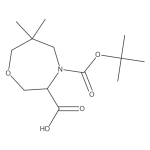 4-[(Tert-butoxy)carbonyl]-6,6-dimethyl-1,4-oxazepane-3-carboxylic acid结构式
