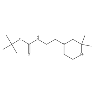 tert-butyl N-[2-(3,3-dimethylpiperazin-1-yl)ethyl]carbamate结构式