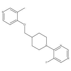 5-Fluoro-4-(4-{[(3-methylpyridin-4-yl)oxy]methyl}piperidin-1-yl)pyrimidine结构式