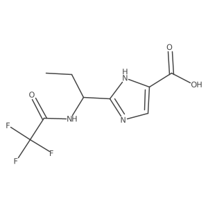 2-[1-(2,2,2-trifluoroacetamido)propyl]-1H-imidazole-4-carboxylic acid Structure