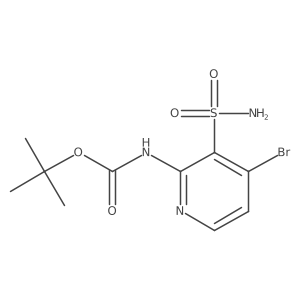 tert-butyl N-(4-bromo-3-sulfamoylpyridin-2-yl)carbamate结构式
