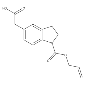 2-{1-[(prop-2-en-1-yloxy)carbonyl]-2,3-dihydro-1H-indol-5-yl}acetic acid Structure