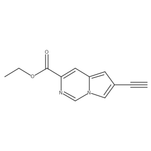 Ethyl 6-ethynylpyrrolo[1,2-c]pyrimidine-3-carboxylate结构式