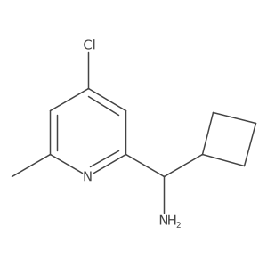 (4-Chloro-6-methylpyridin-2-YL)(cyclobutyl)methanamine Structure
