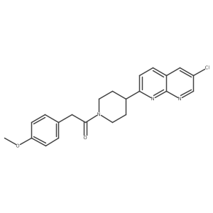 1-[4-(6-Chloro-1,8-naphthyridin-2-yl)piperidin-1-yl]-2-(4-methoxyphenyl)ethan-1-one Structure