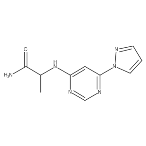 (2R)-2-{[6-(1H-pyrazol-1-yl)pyrimidin-4-yl]amino}propanamide结构式