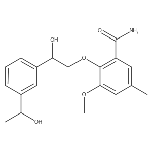 2-{2-Hydroxy-2-[3-(1-hydroxyethyl)phenyl]ethoxy}-3-methoxy-5-methylbenzamide结构式