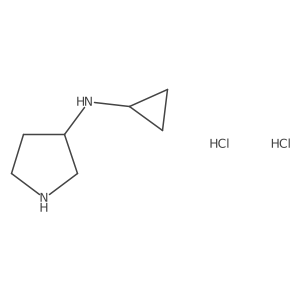 (R)-N-Cyclopropylpyrrolidin-3-amine dihydrochloride Structure