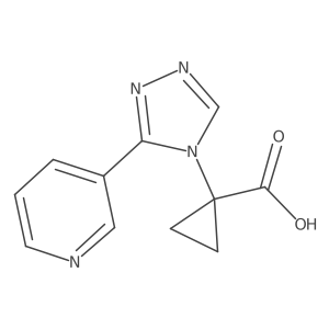 1-[3-(pyridin-3-yl)-4H-1,2,4-triazol-4-yl]cyclopropane-1-carboxylic acid结构式