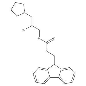 (9H-fluoren-9-yl)methyl N-[2-hydroxy-3-(pyrrolidin-1-yl)propyl]carbamate结构式
