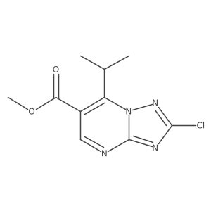 Methyl 2-chloro-7-isopropyl-[1,2,4]triazolo[1,5-a]pyrimidine-6-carboxylate结构式