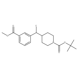 1,1-Dimethylethyl 4-[fluoro[3-(methoxycarbonyl)phenyl]methyl]-1-piperidinecarboxylate Structure