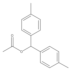 Benzenemethanol, 4-methyl-I+/--(4-methylphenyl)-, 1-acetate结构式