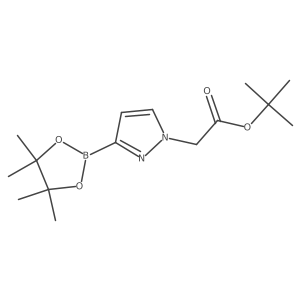 tert-Butyl 2-(3-(4,4,5,5-tetramethyl-1,3,2-dioxaborolan-2-yl)-1H-pyrazol-1-yl)acetate结构式