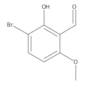 3-Bromo-2-hydroxy-6-methoxybenzaldehyde结构式