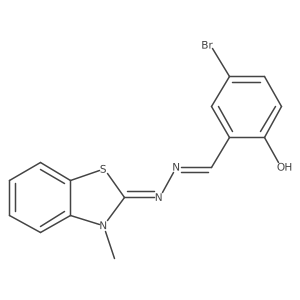 4-bromo-2-((E)-((E)-(3-methylbenzo[d]thiazol-2(3H)-ylidene)hydrazono)methyl)phenol Structure
