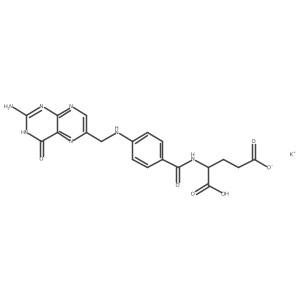 Folic acid, potassium salt Structure