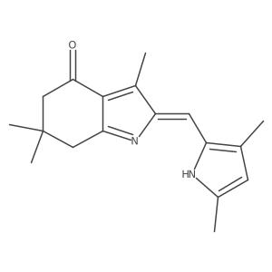 2-[(3,5-Dimethyl-1H-pyrrol-2-yl)methylene]-2,5,6,7-tetrahydro-3,6,6-trimethyl-4H-indol-4-one Structure