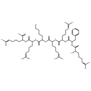 H-Arg-Phe-Arg-Arg-Lys-Arg-Arg-OH Structure