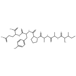 L-Isoleucyl-L-alanyl-L-alanyl-L-prolyl-L-tyrosyl-L-glutamic acid Structure