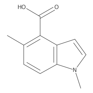 1,5-Dimethyl-1H-indole-4-carboxylic acid Structure