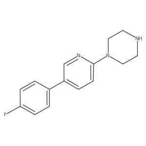 1-[5-(4-Fluorophenyl)pyridin-2-yl]piperazine Structure