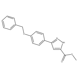 Methyl 3-(4-(benzyloxy)phenyl)-1H-pyrazole-5-carboxylate结构式