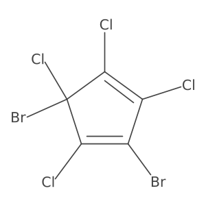 2,5-Dibromo-1,3,4,5-tetrachloro-1,3-cyclopentadiene结构式