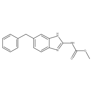 Carbamic acid, [5-(phenylmethyl)-1H-benzimidazol-2-yl]-, methyl ester结构式