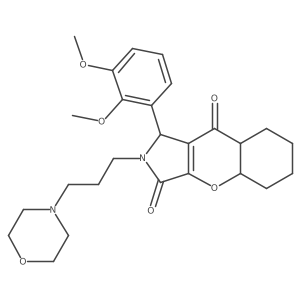 1-(2,3-dimethoxyphenyl)-2-(3-morpholin-4-ylpropyl)-4a,5,6,7,8,8a-hexahydro-1H-chromeno[2,3-c]pyrrole-3,9-dione Structure