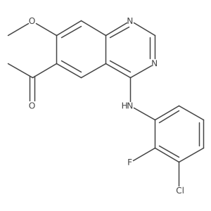 1-{4-[(3-Chloro-2-fluorophenyl)amino]-7-methoxyquinazolin-6-yl}ethanone Structure