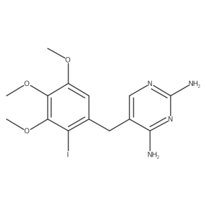 5-[(2-Iodo-3,4,5-trimethoxyphenyl)methyl]pyrimidine-2,4-diamine结构式