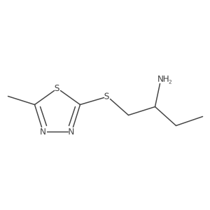 2-[(2-Aminobutyl)sulfanyl]-5-methyl-1,3,4-thiadiazole结构式