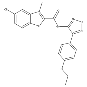 5-chloro-N-[4-(4-ethoxyphenyl)-1,2,5-oxadiazol-3-yl]-3-methyl-1-benzofuran-2-carboxamide结构式